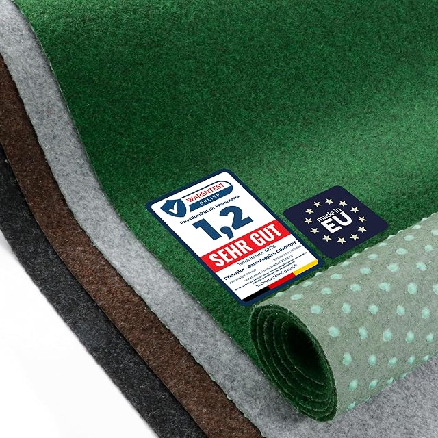 Tapis de gazon aiguilleté vert à dos alvéolé