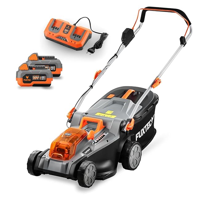 Tondeuse sans fil FUXTEC FX-E2RM43SET avec carter de 43 cm et deux packs de batterie 20V