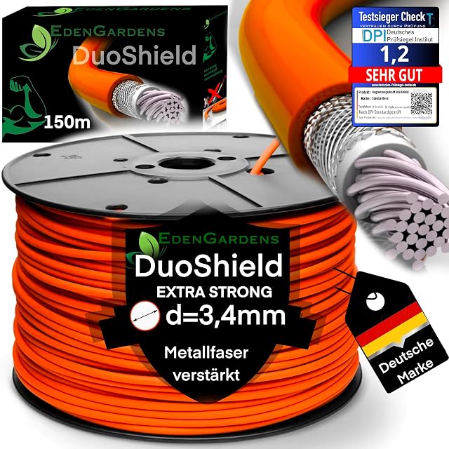 Câble périphérique armé EdenGardens avec tresse acier, 3,4 mm de diamètre