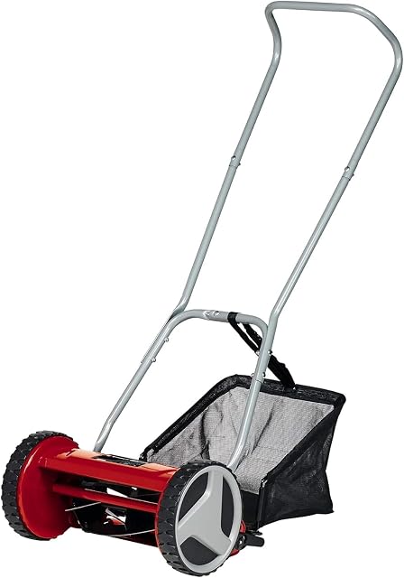 Tondeuse hélicoïdale manuelle Einhell GC-HM 300 avec largeur de coupe de 30 cm et bac de ramassage