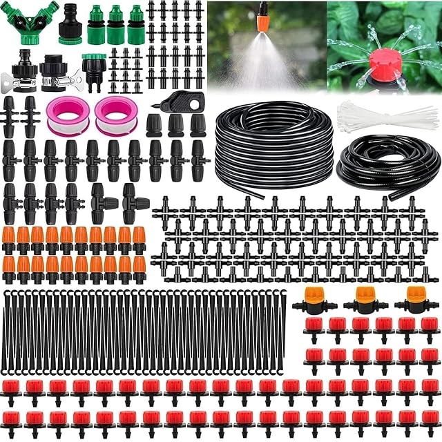 Kit d’irrigation micro-goutte-à-goutte avec tube, goutteurs et raccords