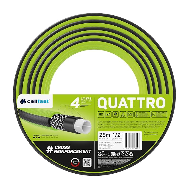 Tuyau d’arrosage Cellfast Quattro à quatre couches en couronne