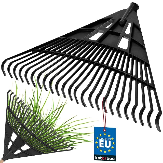 Large tête de balai à gazon en plastique noir sans manche