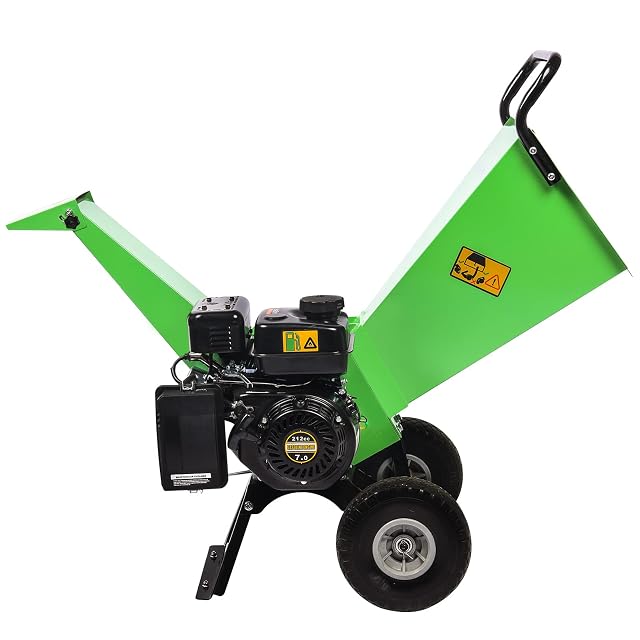 Broyeur de bois thermique GARDENBEAUT R30 avec rouleau de coupe et moteur de 212 cm³