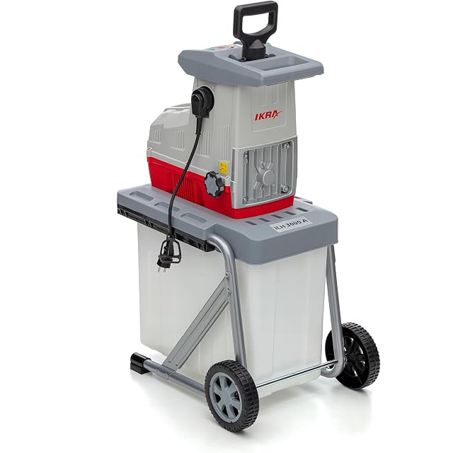 Broyeur électrique à rouleau IKRA ILH 3000A avec bac de ramassage de 60 litres