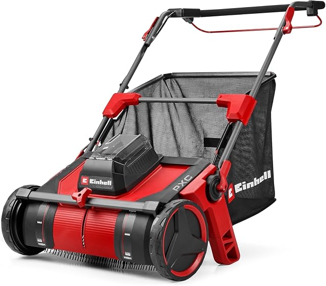 Ramasse-feuilles sans fil Einhell GE-GC 18/55 Li avec brosse rotative de 55 cm