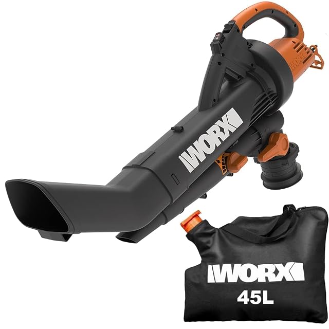 Souffleur-aspirateur-broyeur filaire WORX WG505E Trivac avec sac de 45 litres