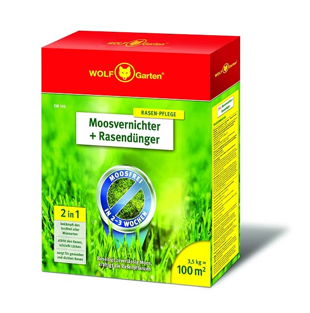 Anti-mousse et engrais gazon WOLF Garten SW 100