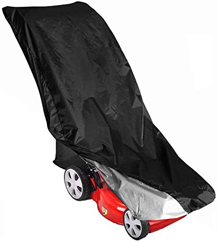 Housse de tondeuse imperméable Namvo noire enduite argent avec sac de rangement