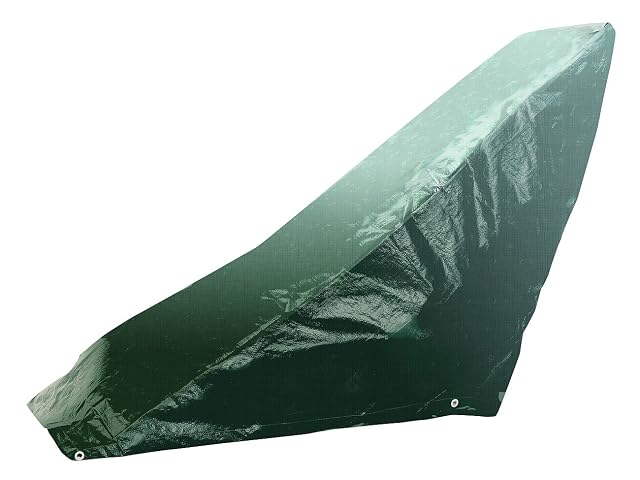 Housse de tondeuse vert foncé en polyéthylène avec œillets métalliques