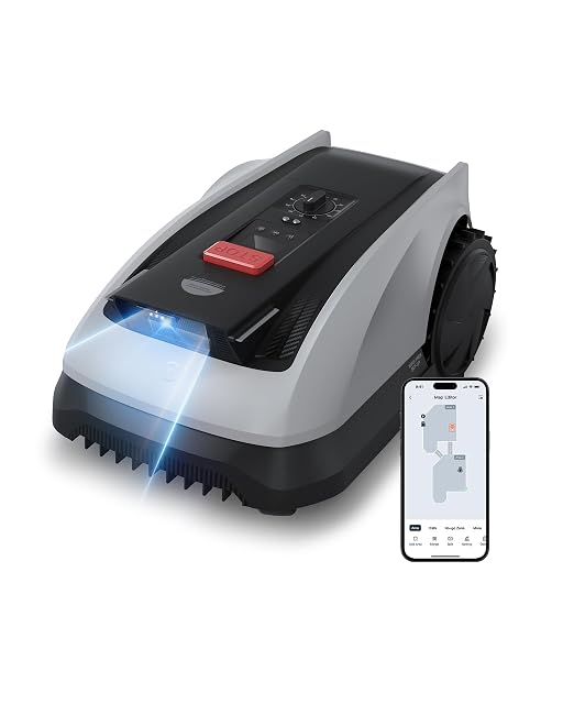 Robot tondeuse ECOVACS GOAT O600 RTK avec navigation satellite et caméra IA