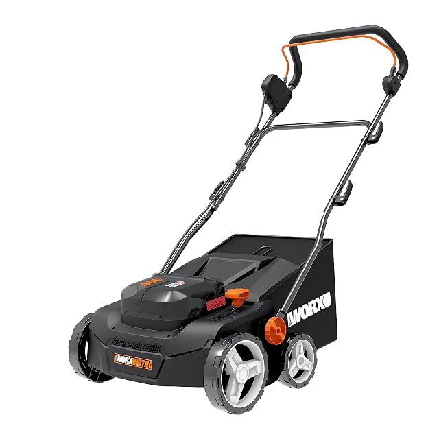 Scarificateur et aérateur de pelouse sans fil WORX WG855E.9, livré sans batterie