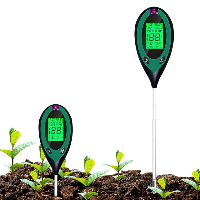 Testeur de sol numérique quatre en un avec écran LCD rétroéclairé